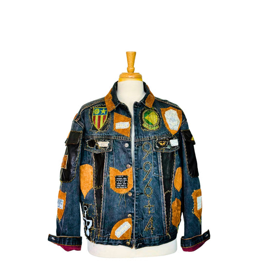 Avirex NYC Patchwork Denim Jacket