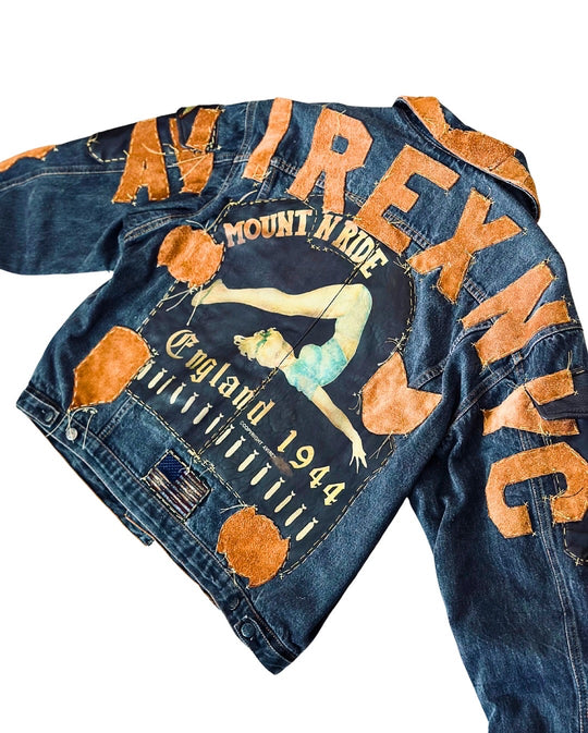 Avirex NYC Patchwork Denim Jacket