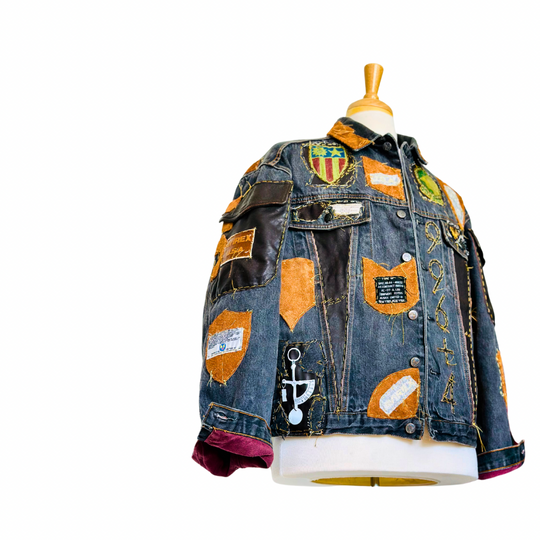 Avirex NYC Patchwork Denim Jacket