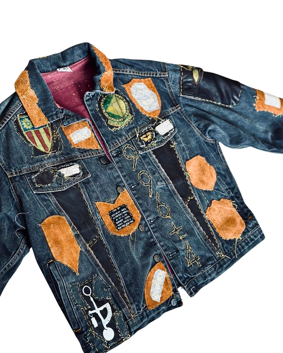 Avirex NYC Patchwork Denim Jacket