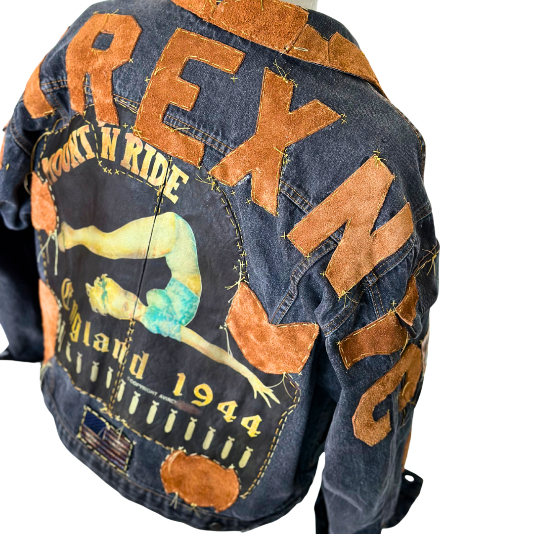 Avirex NYC Patchwork Denim Jacket
