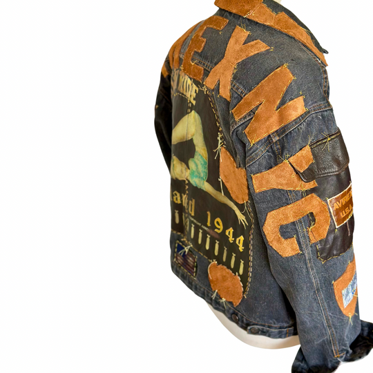 Avirex NYC Patchwork Denim Jacket