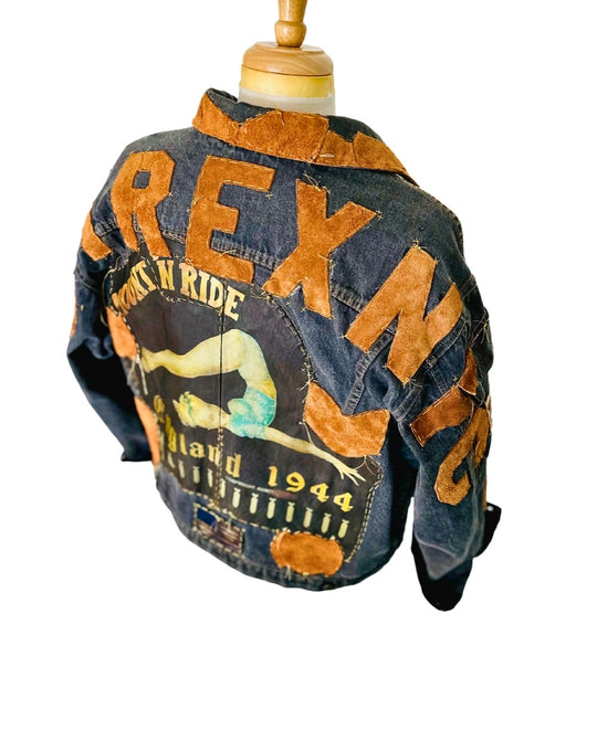Avirex NYC Patchwork Denim Jacket