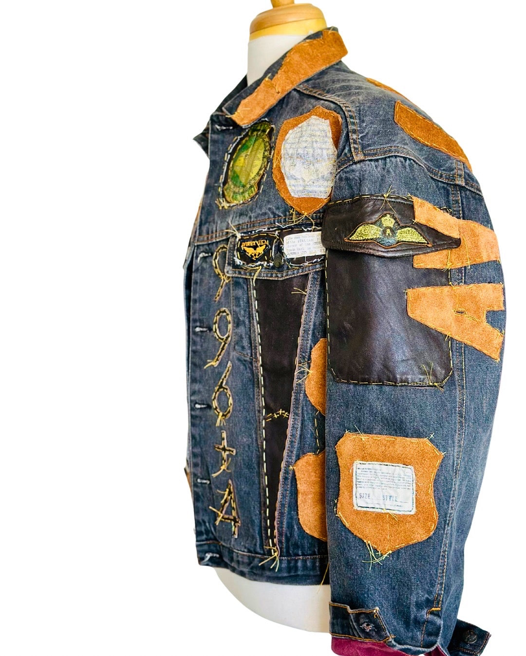 Avirex NYC Patchwork Denim Jacket