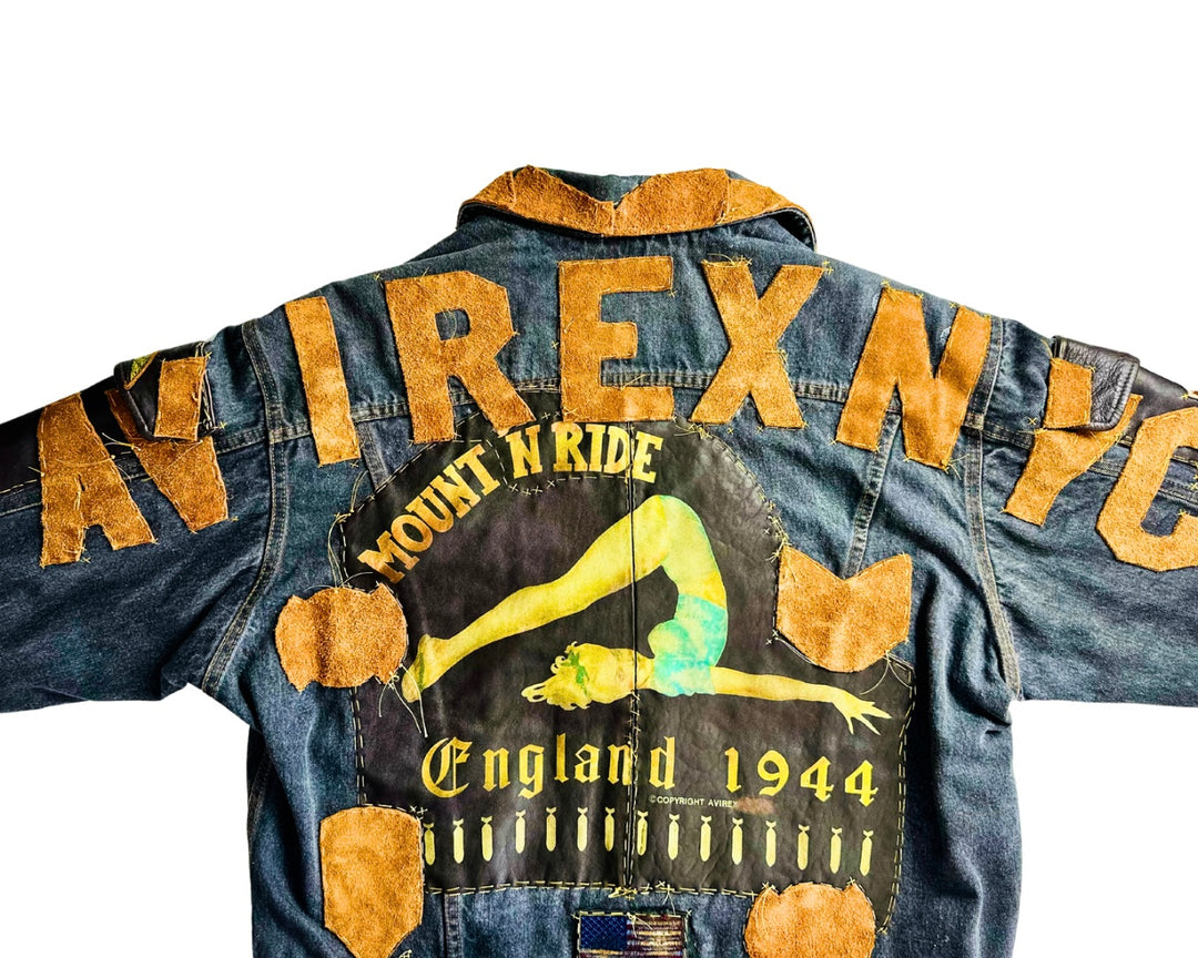 Avirex NYC Patchwork Denim Jacket